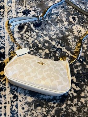 Coach Ivory Signature Crossbody with Gold Hardware